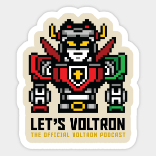 Let's Voltron Podcast (Official Square Logo) Sticker